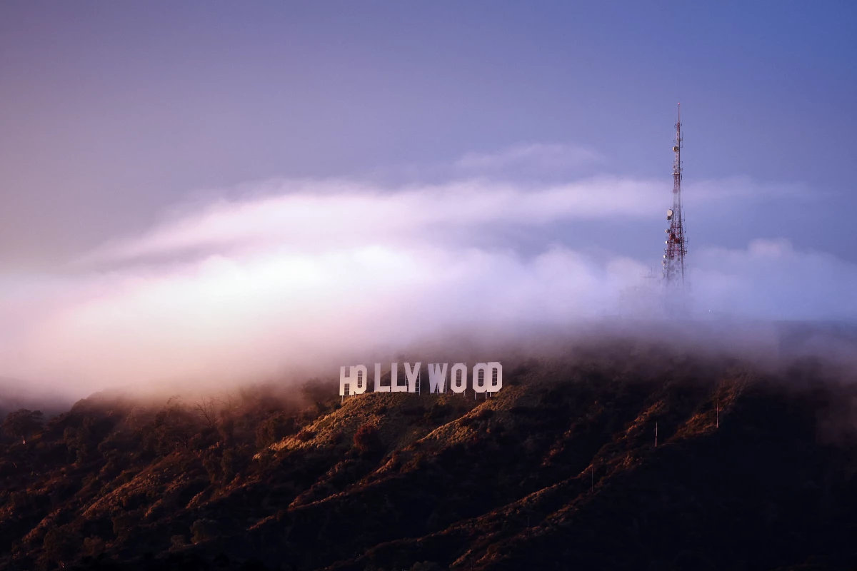 The Hollywood sign in January 2024. Production in Hollywood has been declining.