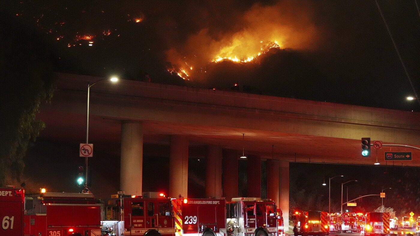 Progress is made on a huge fire north of LA as new fires erupt in ...