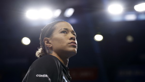 Natasha Cloud of the Chicago Sky looks on prior to the game against the Indiana Fever at Wintrust Arena on Aug. 23 in Chicago.