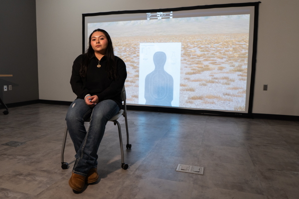 Elexiana Oliva is a criminal justice major at Muscatine Community College in Muscatine, Iowa. Her goal is to become a police detective, so she must attend another university to complete her bachelor’s degree.