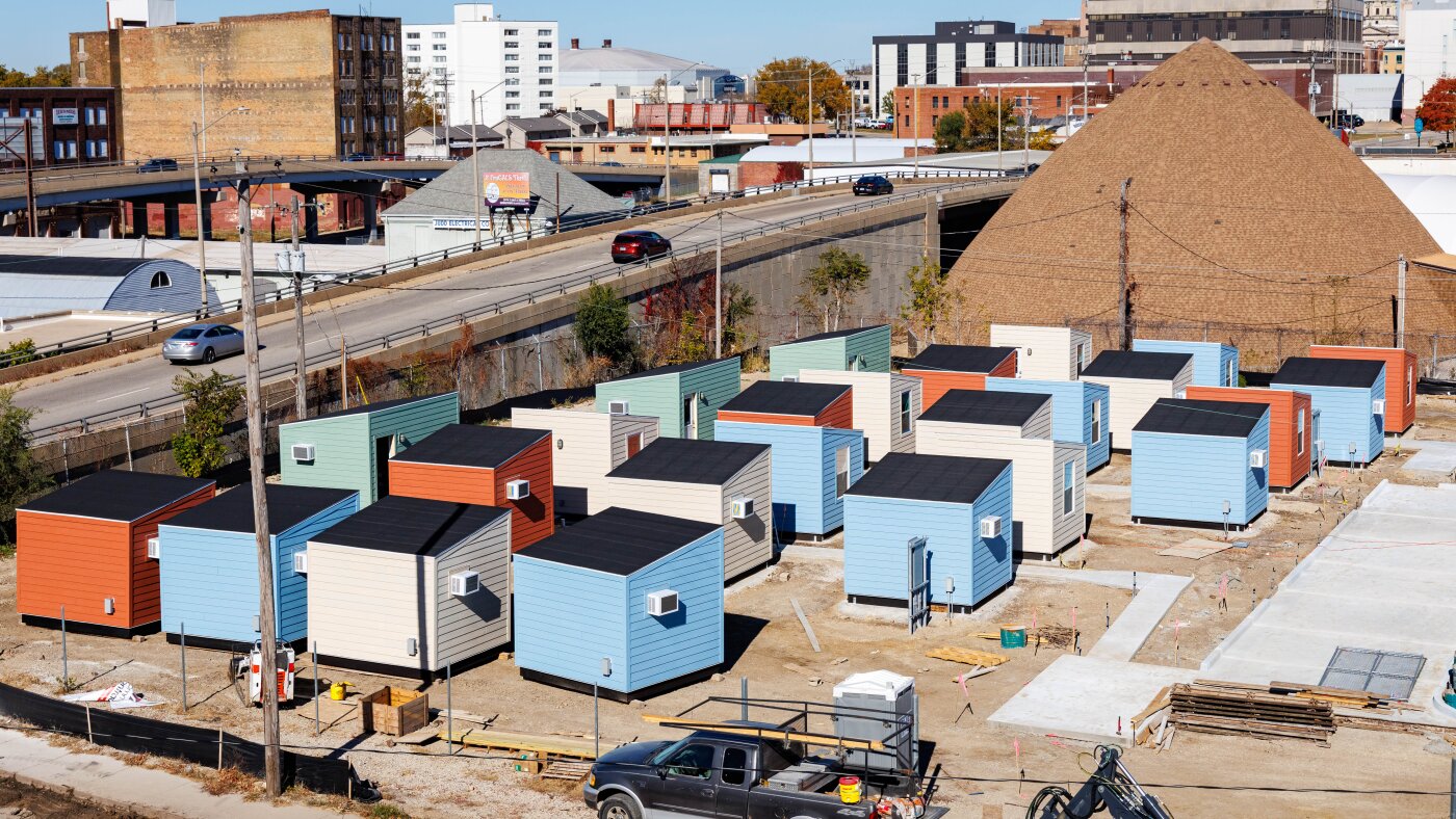 A shelter village offers a bridge to everlasting housing : NPR A shelter village offers a bridge to everlasting housing : NPR