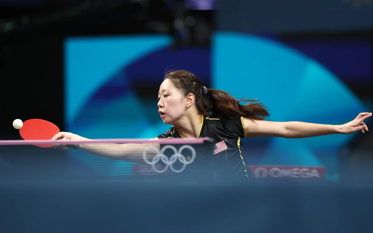 Lily Zhang, 28, reached the round of 16 in the women's singles event in Paris, the best Olympic result of her career.