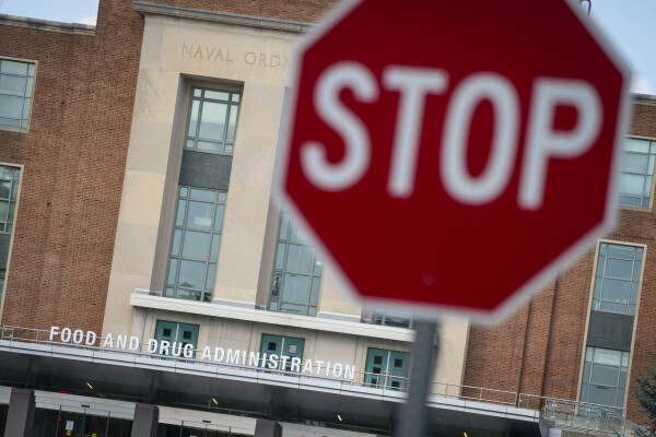 Entrance to the Food and Drug Administration headquarters in Silver Spring, Md.
