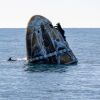 In this handout image provided by NASA, support teams work on the SpaceX Dragon spacecraft shortly after it landed with NASA astronauts Nick Hague, Suni Williams and Butch Wilmore, and Roscosmos cosmonaut Aleksandr Gorbunov onboard on March 18, 2025, off the coast of Florida.