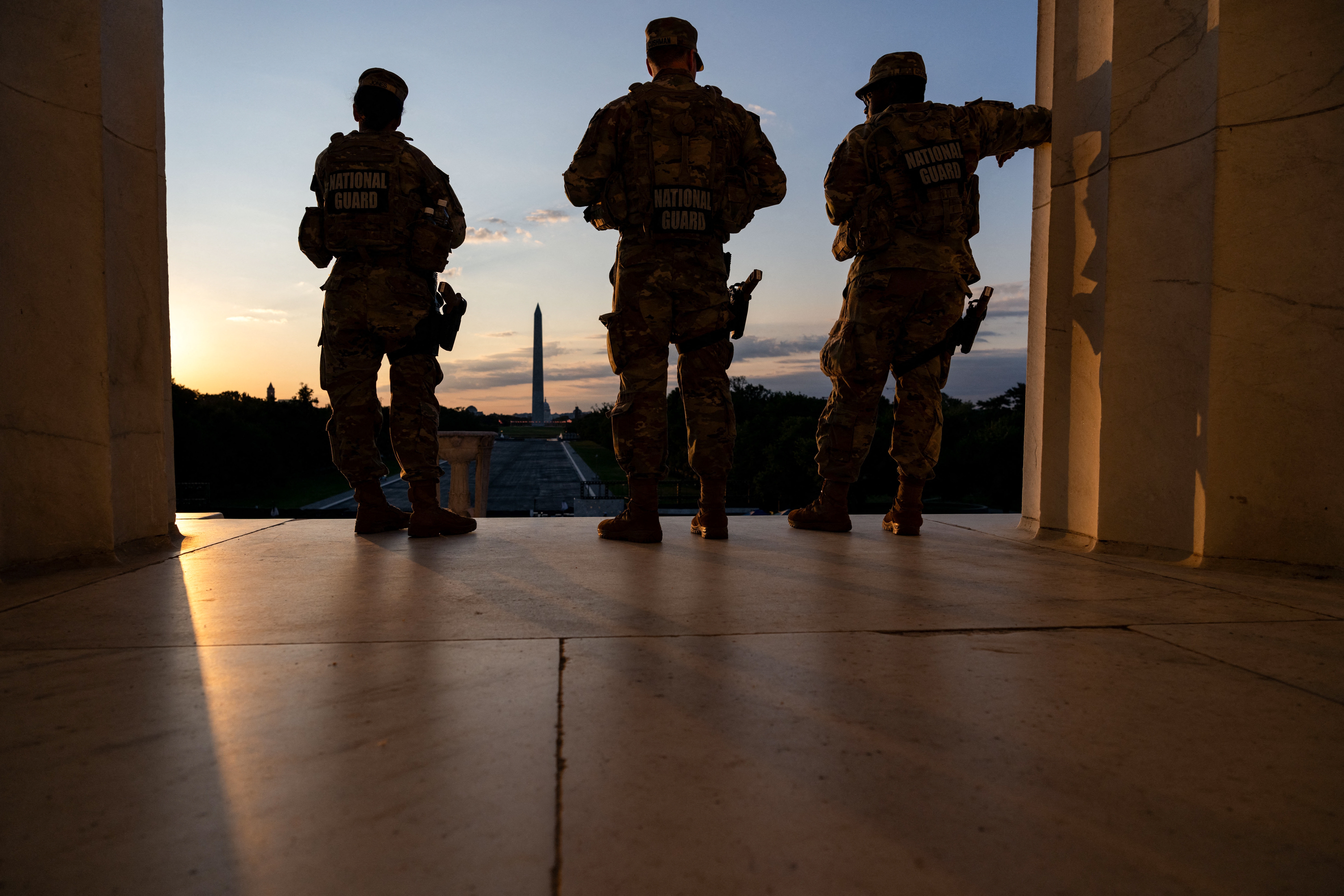 A year in, thousands of armed troops have quietly become a fixture of D.C. life