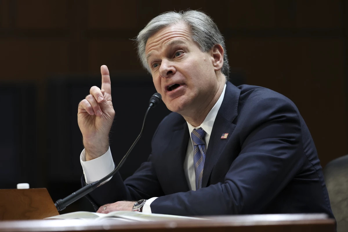 Federal Bureau of Investigation Director Christopher Wray, seen here in December 2023, on Wednesday gave lawmakers an update on the investigation into the July 13 assassination attempt against former President Donald Trump.