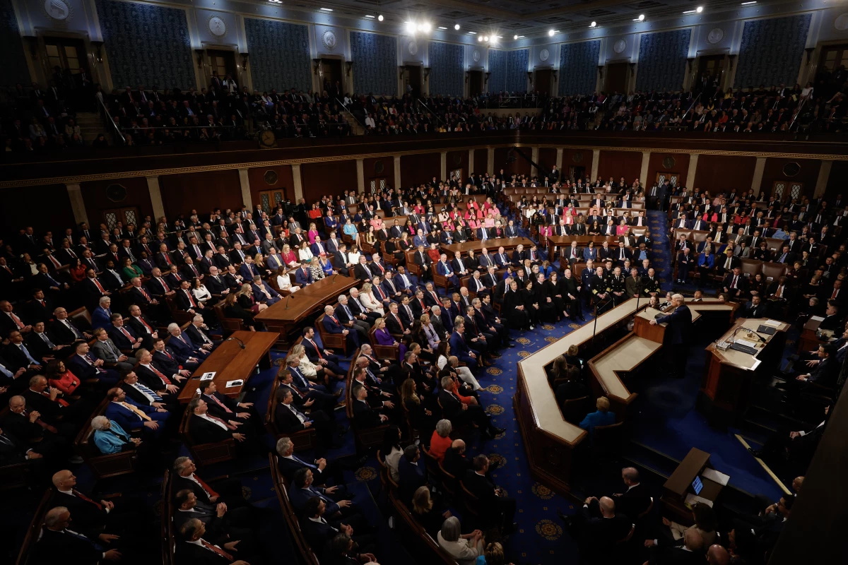 President Trump addresses a joint session of Congress at the U.S. Capitol on March 4, 2025.