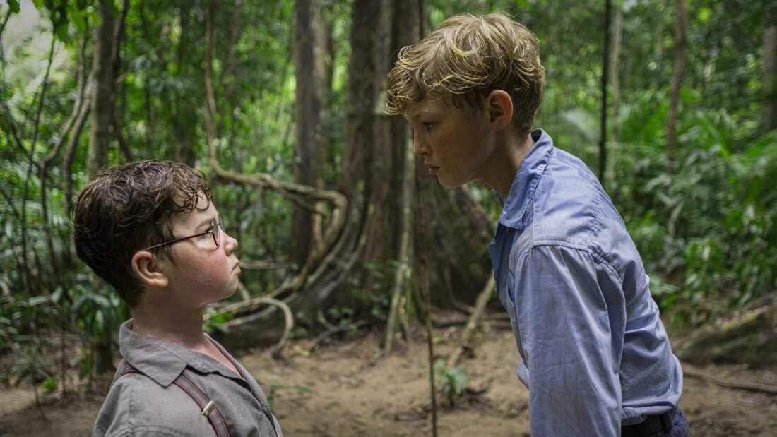 David McKenna, left, as Piggy and Lox Pratt, right, in Jack Thorne's Lord of the Flies, the latest adaptation of William Golding's 1954 novel.
