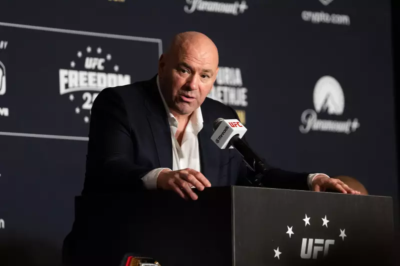 UFC President and CEO Dana White attends a press conference following the UFC Freedom 250 fight, Monday, June 15, 2026, in Washington.