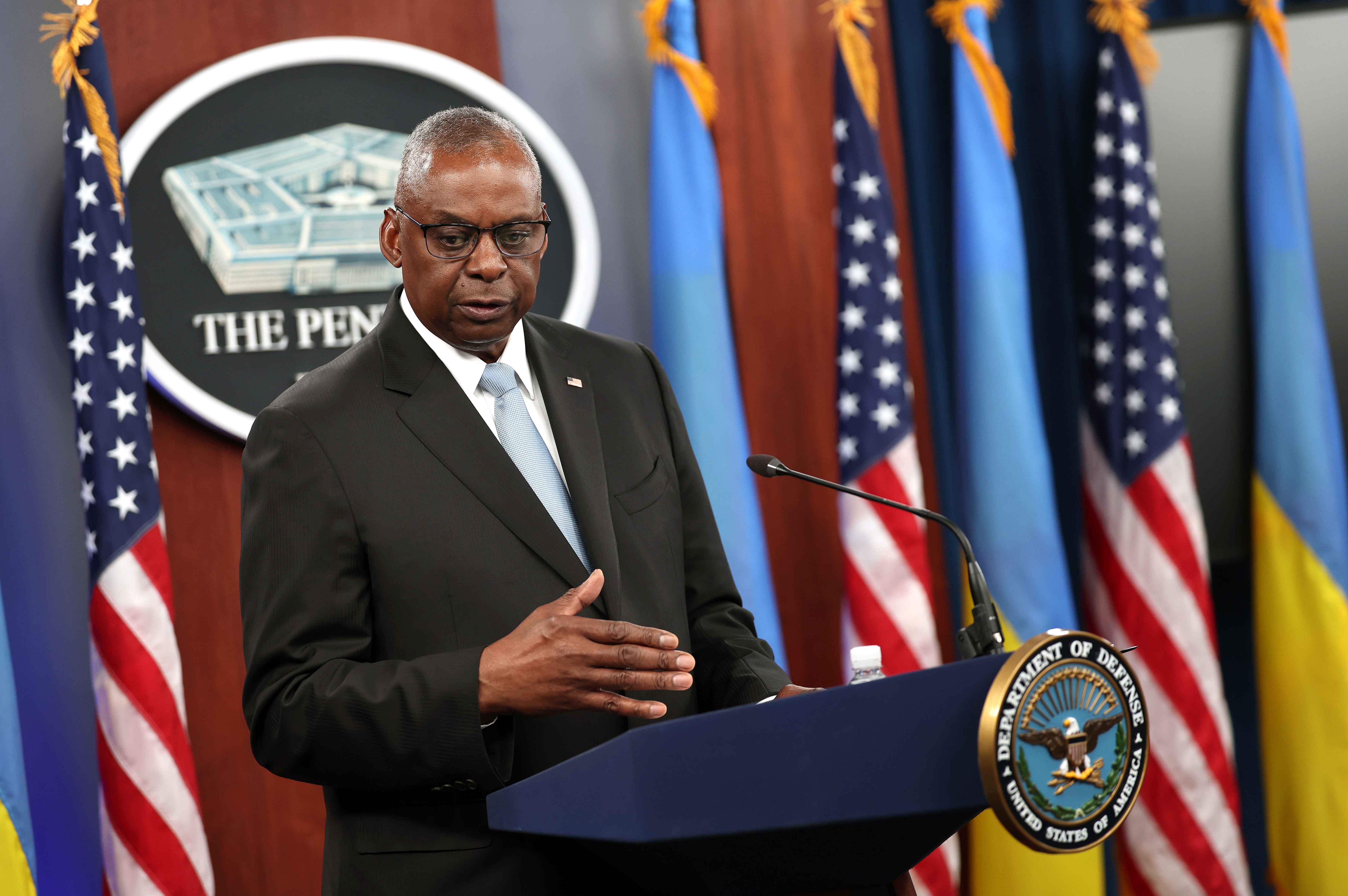 Former Defense Secretary Lloyd Austin in 2024. A federal appeals court has ruled in his favor and canceled plea deals for three men accused of plotting the 9/11 attacks.