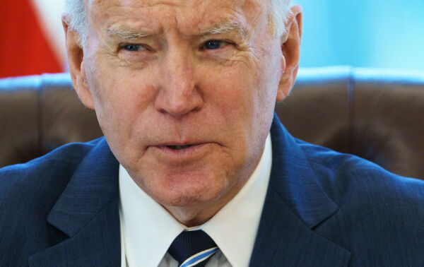 Joe Biden in the Oval Office in 2021.