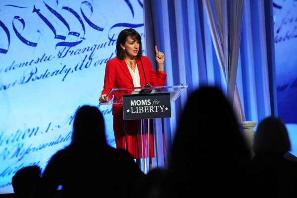 Moms for Liberty co-founder Tina Descovich speaks during the Moms for Liberty Joyful Warriors national summit in 2023.