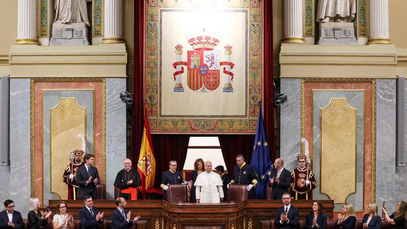 In speech to Spanish parliament, pope demands respect for the dignity of all people