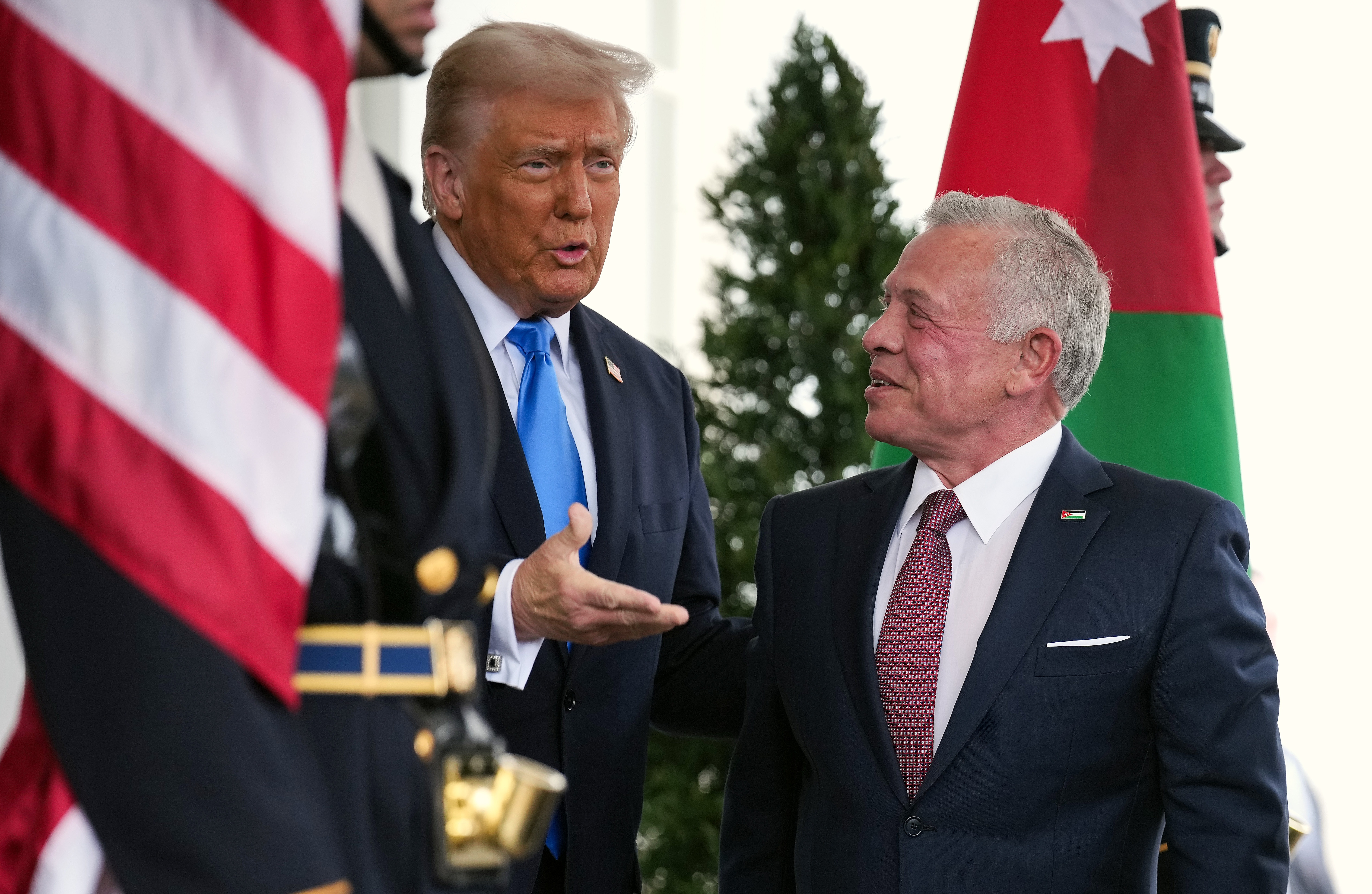President Trump greets Jordan