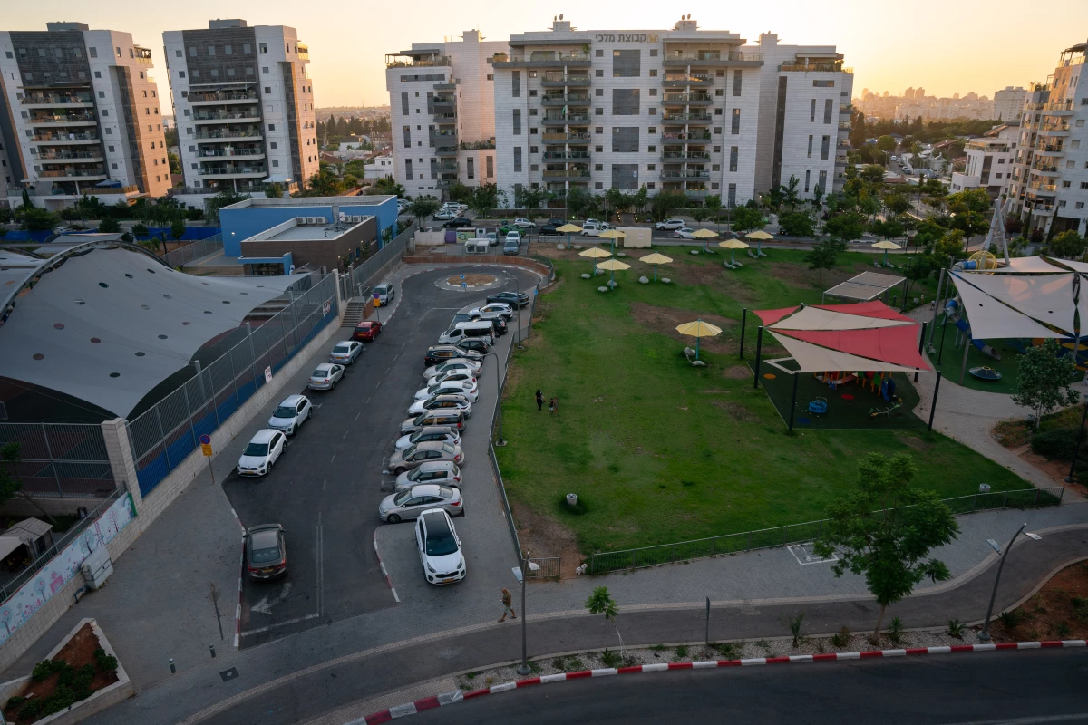 The view from the Greens' balcony in Rishon Letsiyon, Israel.