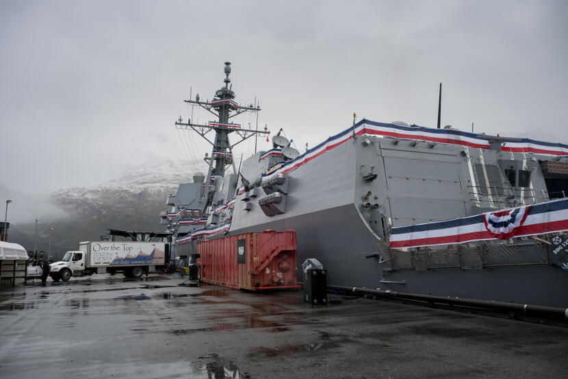 Measuring roughly 510 feet long and 66 feet wide, USS Ted Stevens carries a crew of roughly 340.