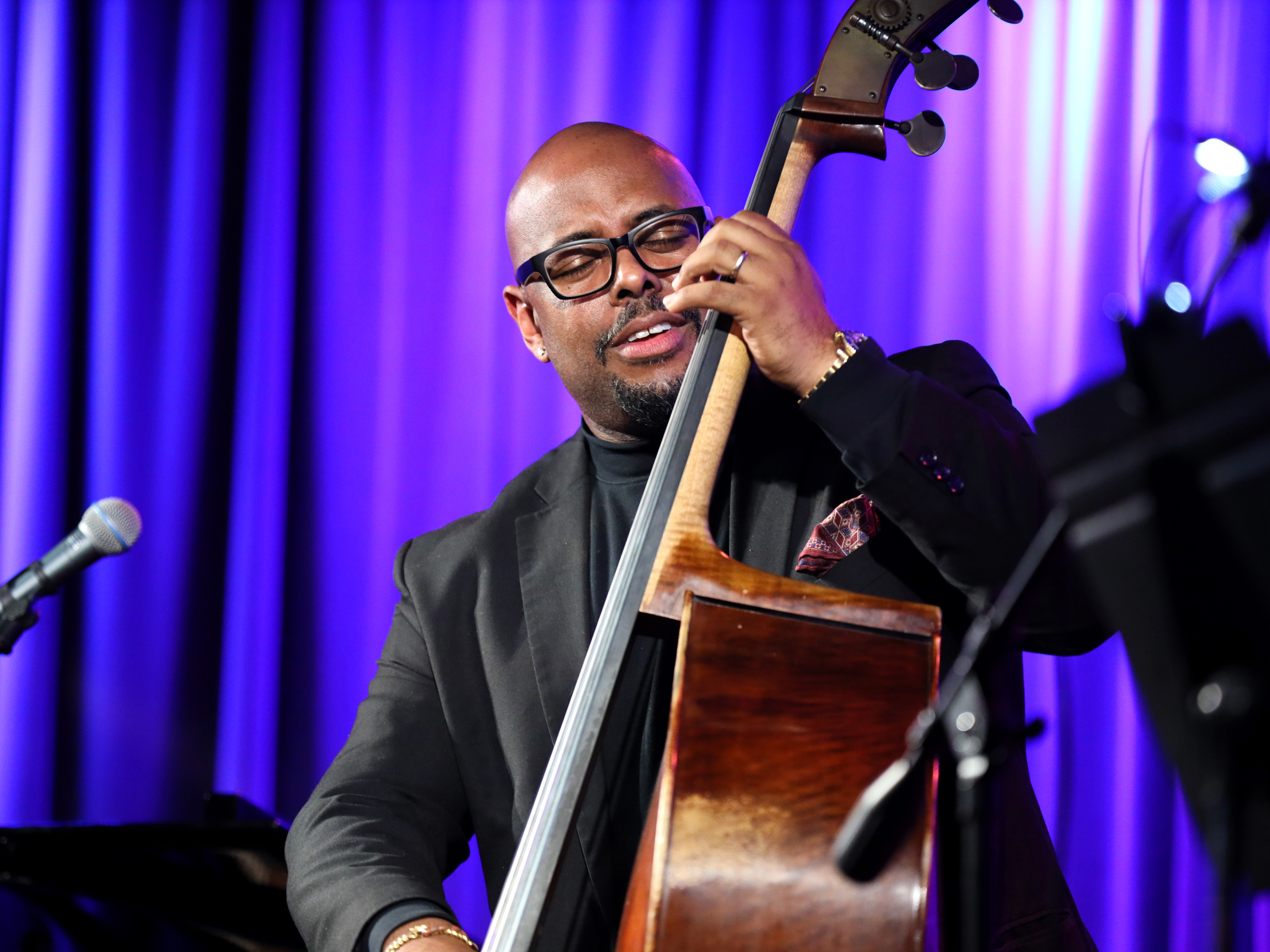 Christian McBride performs at An Evening With Christian McBride at the GRAMMY Museum on February 13, 2020 in Los Angeles, California.