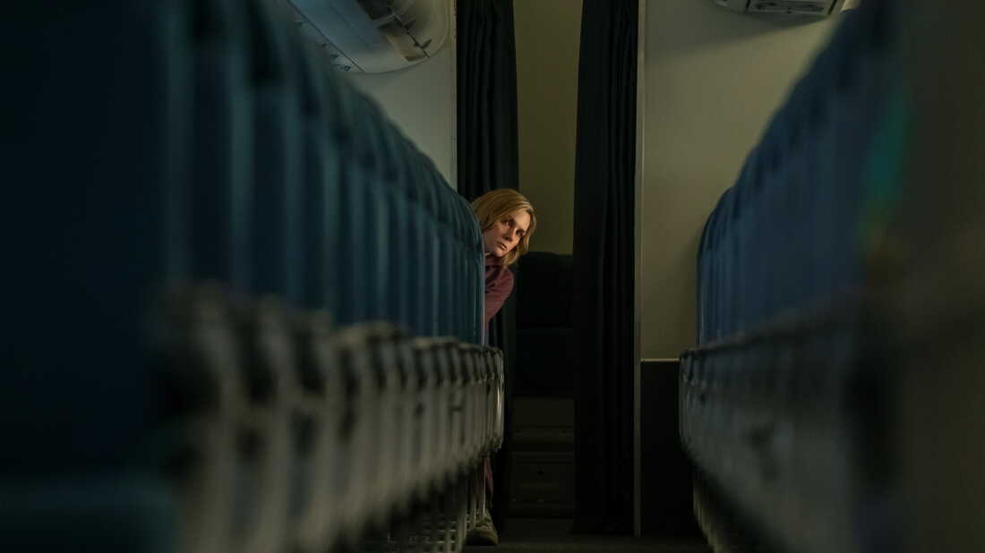 Rhea Seehorn as Carol in Pluribus.