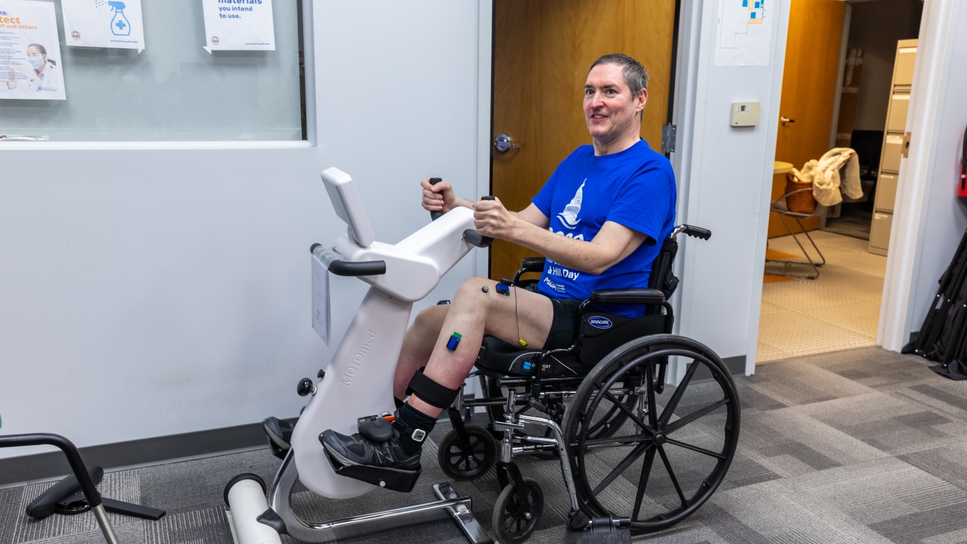 Spinal stimulation restored muscles wasted by rare genetic disorder : Shots