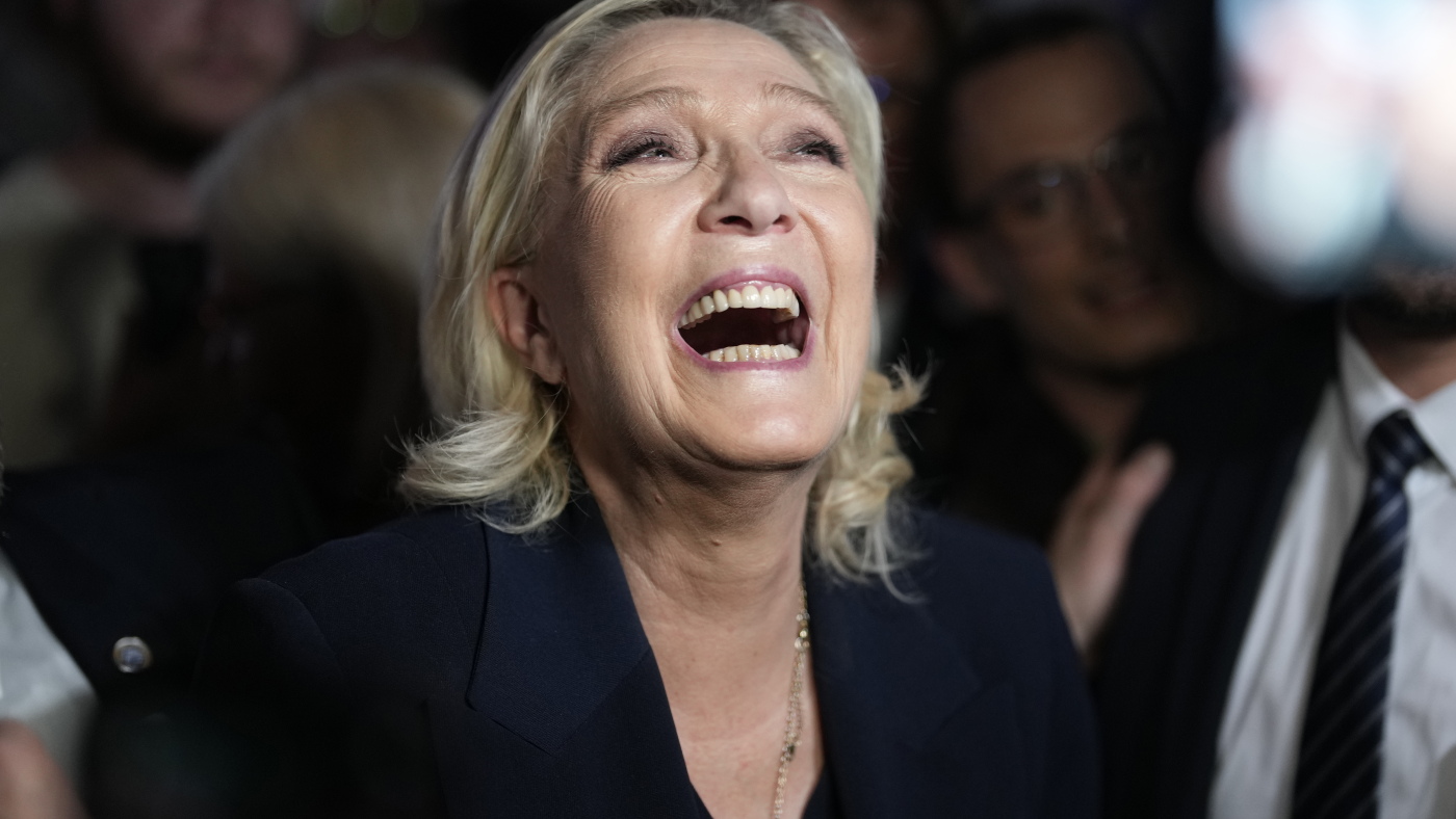 French voters push far-right National Rally to strong lead in first round of elections : NPR