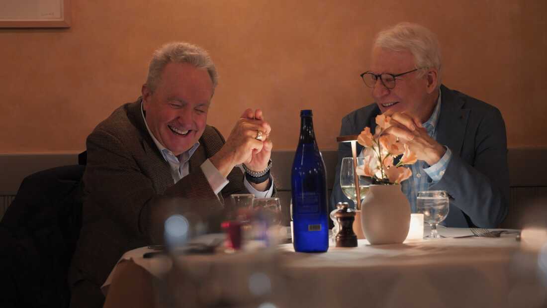 Lorne Michaels, left, and Steve Martin in a scene from director Morgan Neville's documentary Lorne.