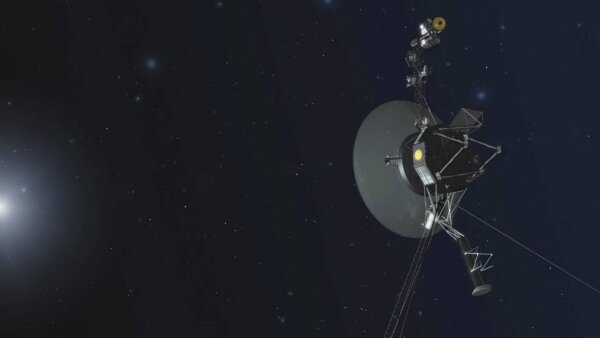 An illustration provided by NASA depicting Voyager 1.