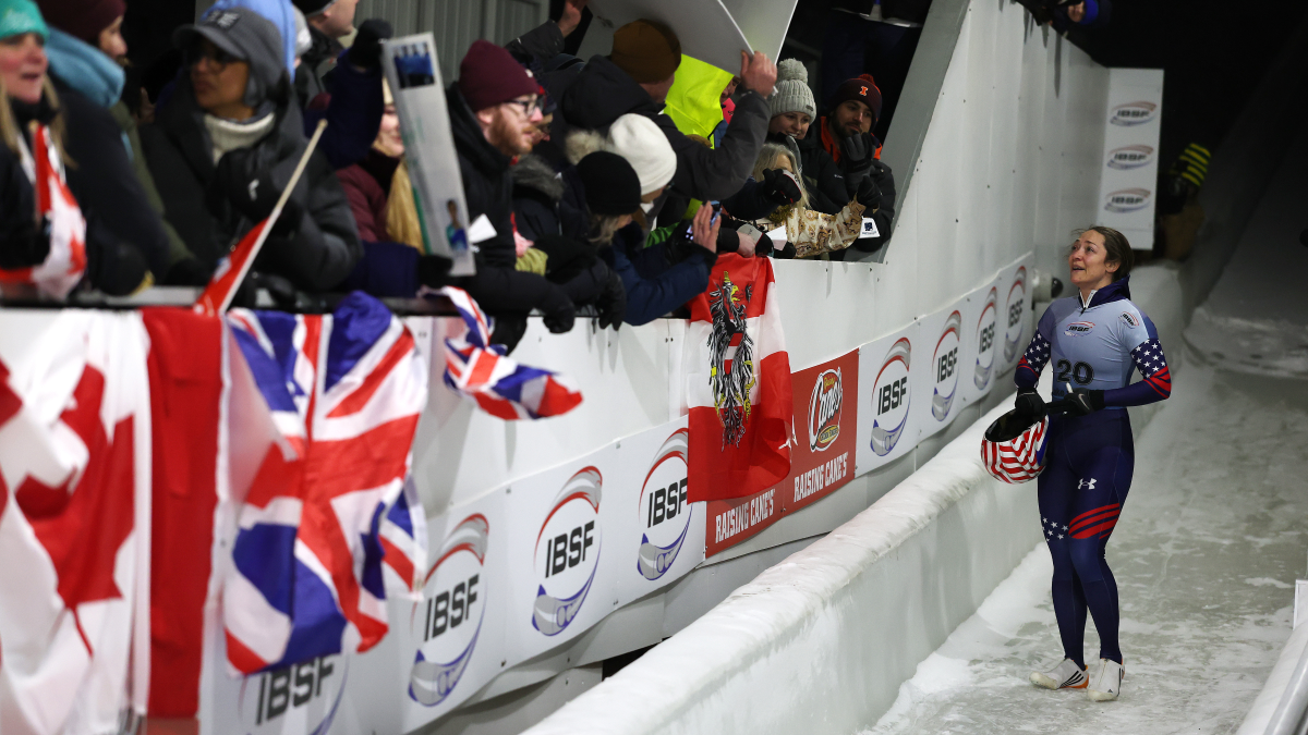 Katie Uhlaender of the U.S. after finishing a women's skeleton race heat in March. After an appeal, she was denied her chance to compete at her sixth Winter Games.