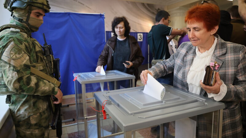 Russia holds parliamentary vote in areas it seized from Ukraine in the war