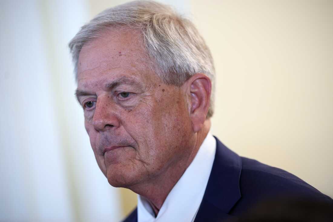 U.S. Rep. Ralph Norman (R-SC) speaks to reporters as he leaves a House Republican Conference meeting at the Cannon House Office Building on May 20, 2026 in Washington, DC.