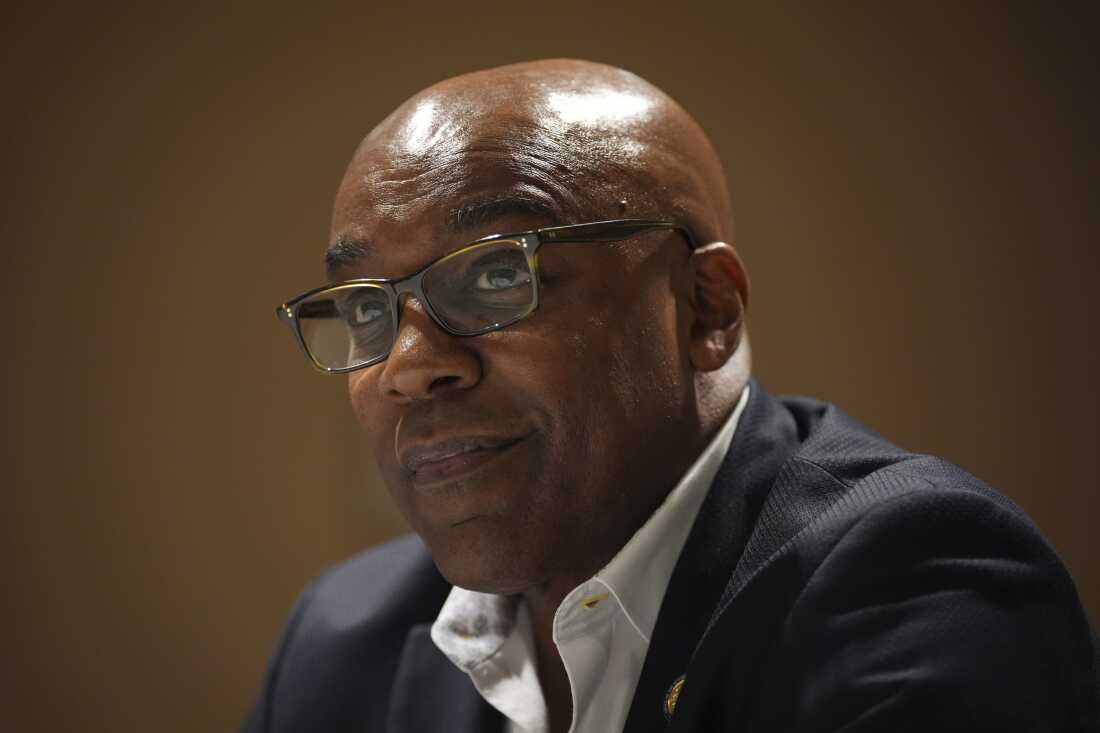 Illinois Attorney General Kwame Raoul in Philadelphia on Thursday, Nov. 21, 2024.
