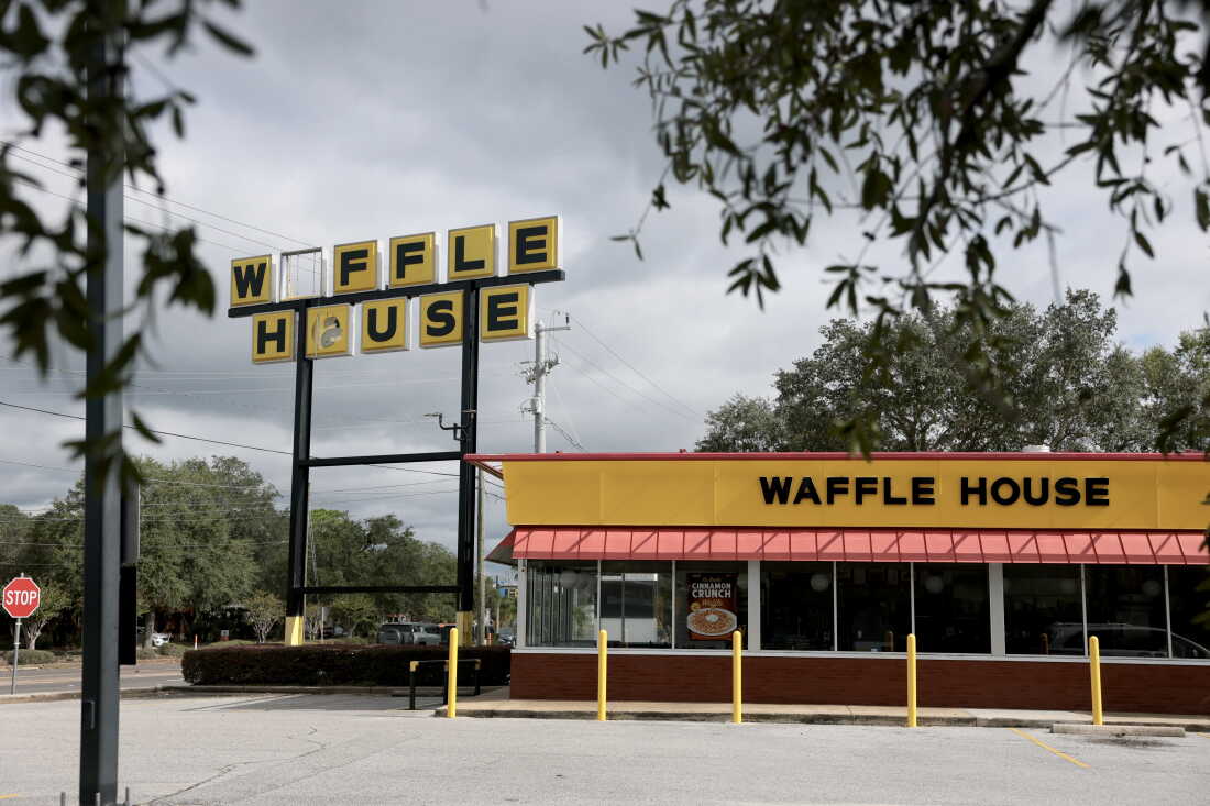 Hurricane Isaias forced a Waffle House restaurant to shut down when it passed through Fort Walton Beach, Florida. Isaias made landfall as the season's first Atlantic hurricane.