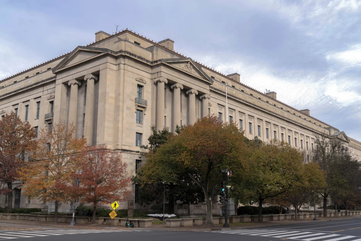 The U.S. Department of Justice building is seen in Washington, D.C., on Dec. 7, 2024.