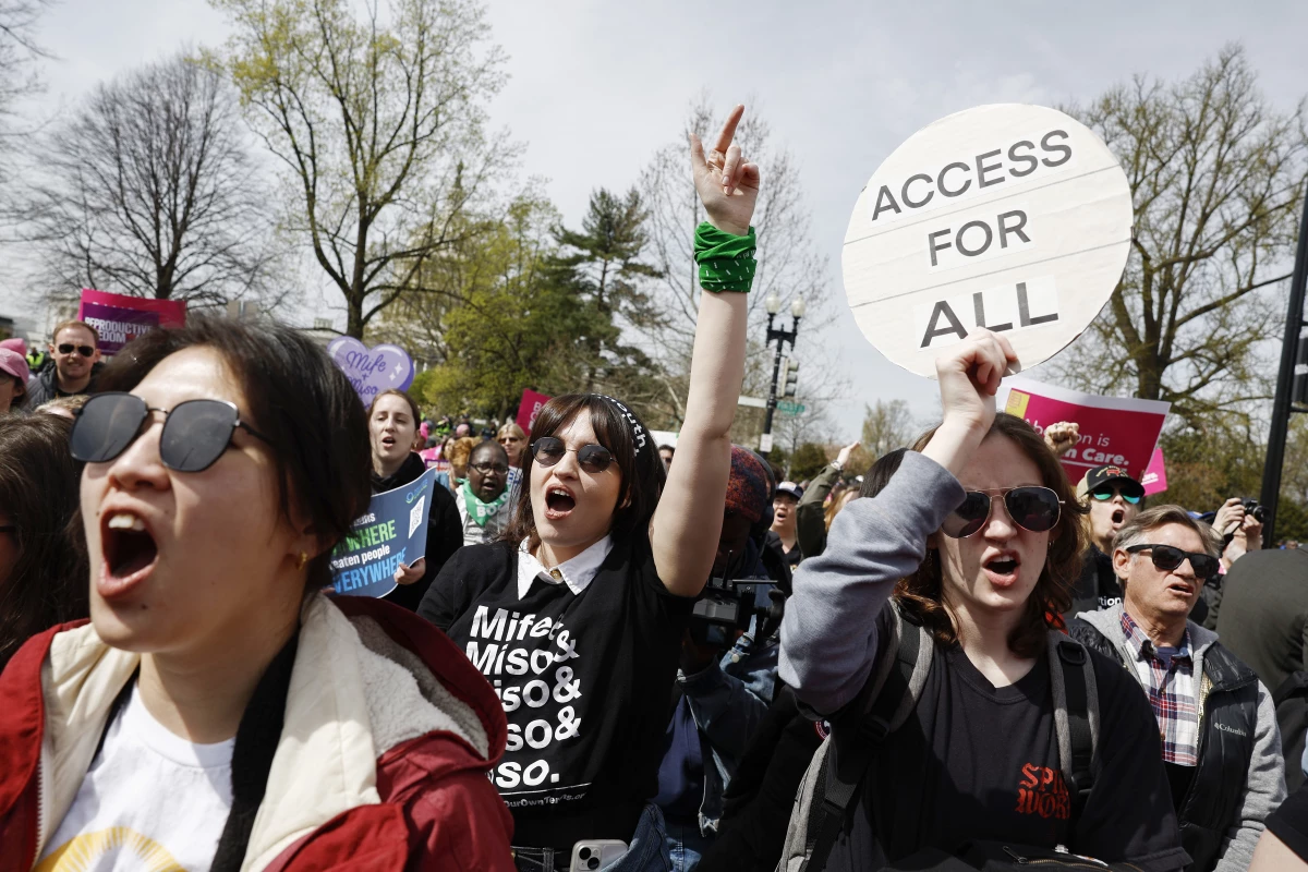 An abortion-rights rally outside the Supreme Court on March 26, 2024 when the justices heard another case about mifepristone, one of the drugs used in medication abortion. The High Court did not roll back the FDA's approval of the drug in that case.