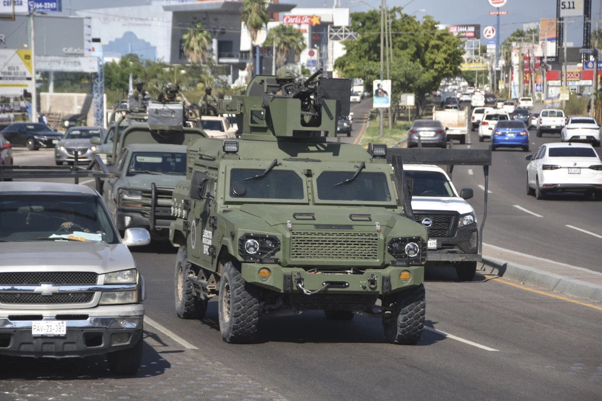 National Guards patrol the streets in Culiacan, Sinaloa state, Mexico in October 2024