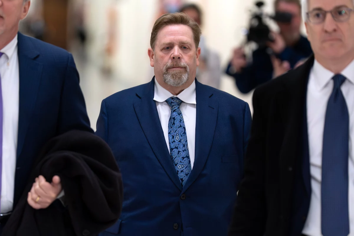 Darren Indyke, Jeffrey Epstein's former lawyer, arrives for his deposition before the House Oversight Committee on Capitol Hill on Thursday in Washington, D.C. 