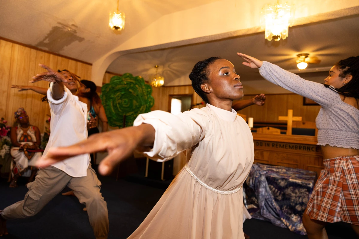 LaKendra Howard as Winnie Shankle performing during the annual Texas Pea Festival in Shankleville, Texas, on June 22. The FairyTale Project is an African-American dance group focusing on stories of Freedomtown and people in Texas. Full story here.