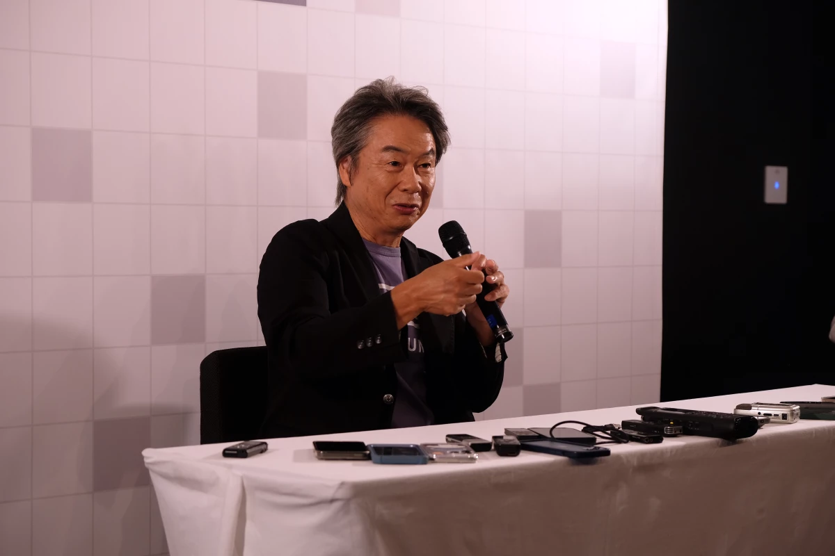 Mario and Zelda creator Shigeru Miyamoto take questions from early attendees of the Nintendo Museum.