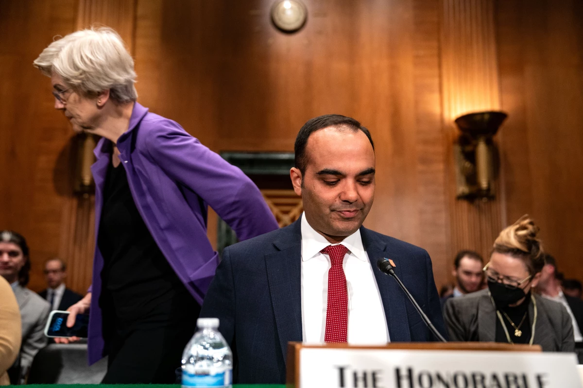 Consumer Financial Protection Bureau (CFPB) Director Rohit Chopra arrives to testify before a Senate Banking, Housing, and Urban Affairs Committee hearing on Capitol Hill on December 11, 2024 in Washington, DC.