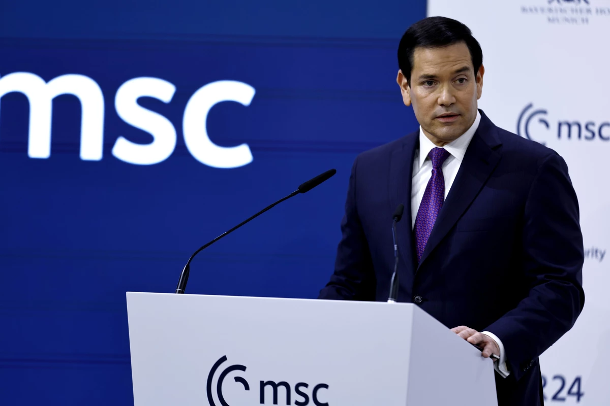 U.S. Secretary of State Marco Rubio delivers a key note speech at the 62nd Munich Security Conference, on Feb. 14 in Munich, Germany.