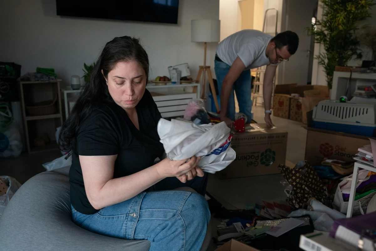 The Green family packs up their home on July 11.