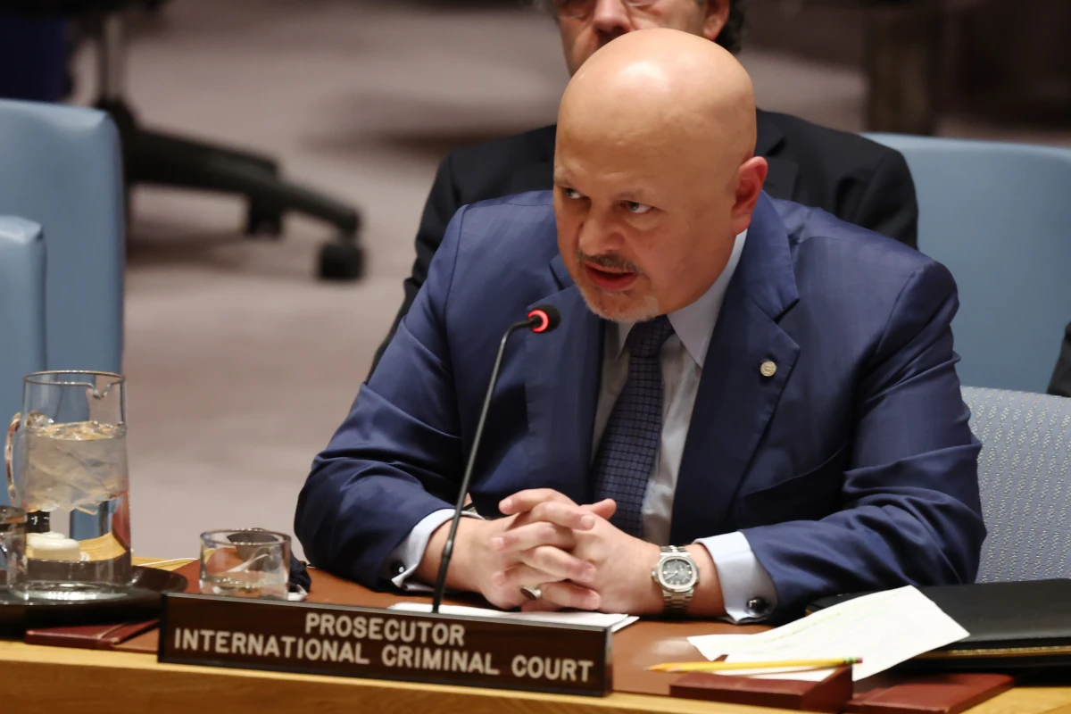 International Criminal Court chief prosecutor Karim Khan attends a United Nations Security Council meeting on Sudan and South Sudan in January in New York City.