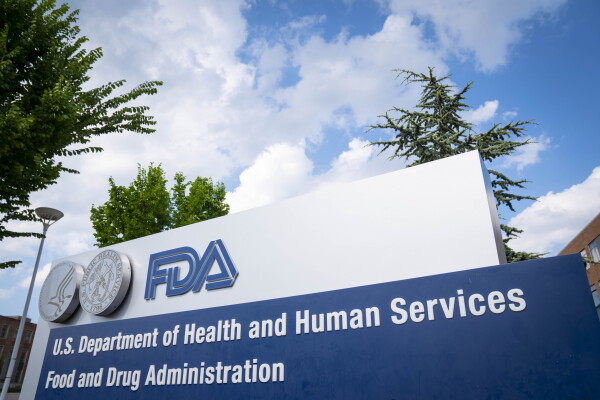 A sign outside the Food and Drug Administration headquarters in Silver Spring, Md.