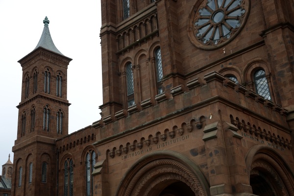 The Smithsonian Institution Building on the National Mall is seen on March 28 in Washington, D.C. The organization is the target of an order from President Donald Trump that seeks to restore "truth and sanity to American history.“