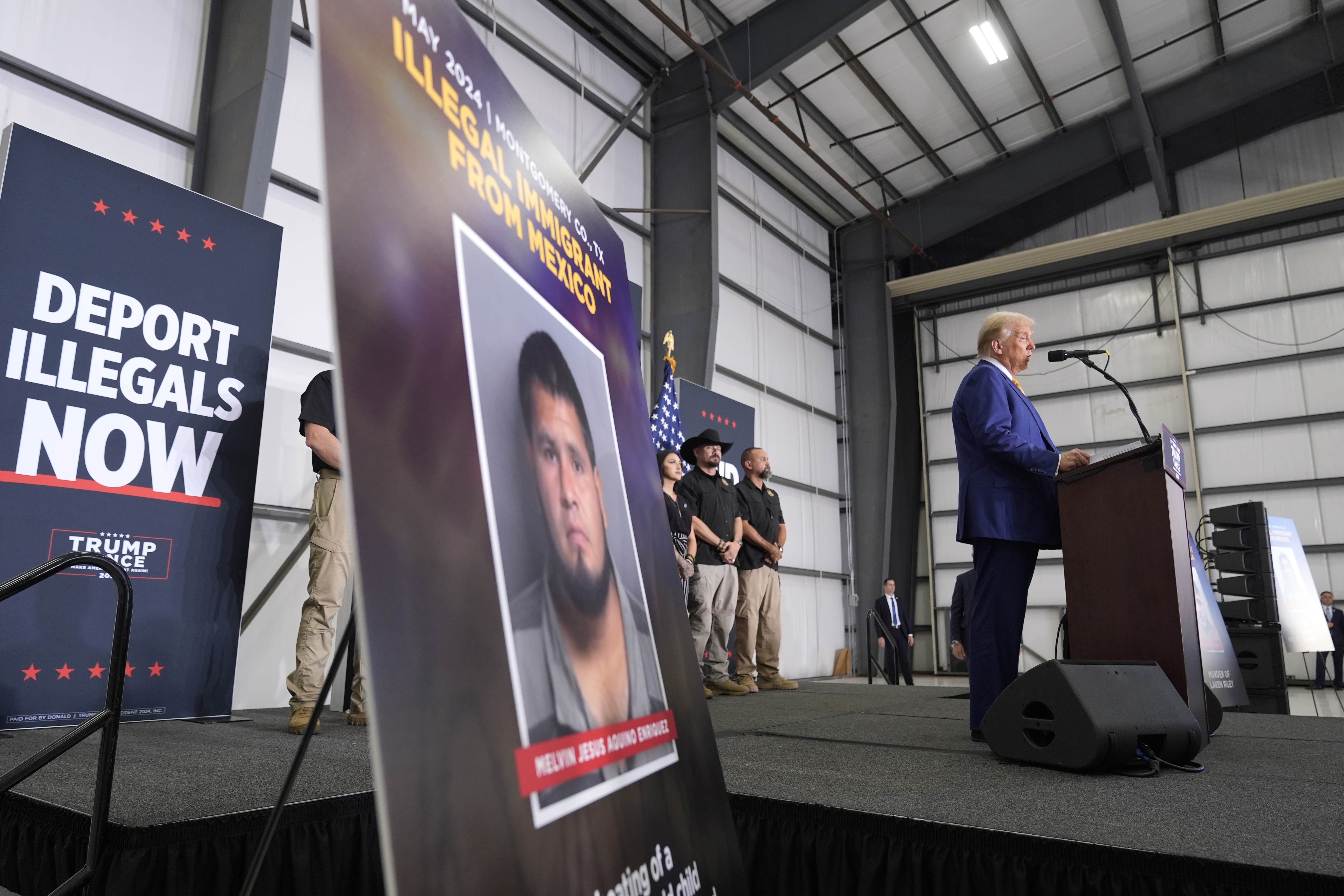 President-elect Donald Trump speaks during a news conference at Austin-Bergstrom International Airport, Friday, Oct. 25, 2024, in Austin, Texas. (AP)
