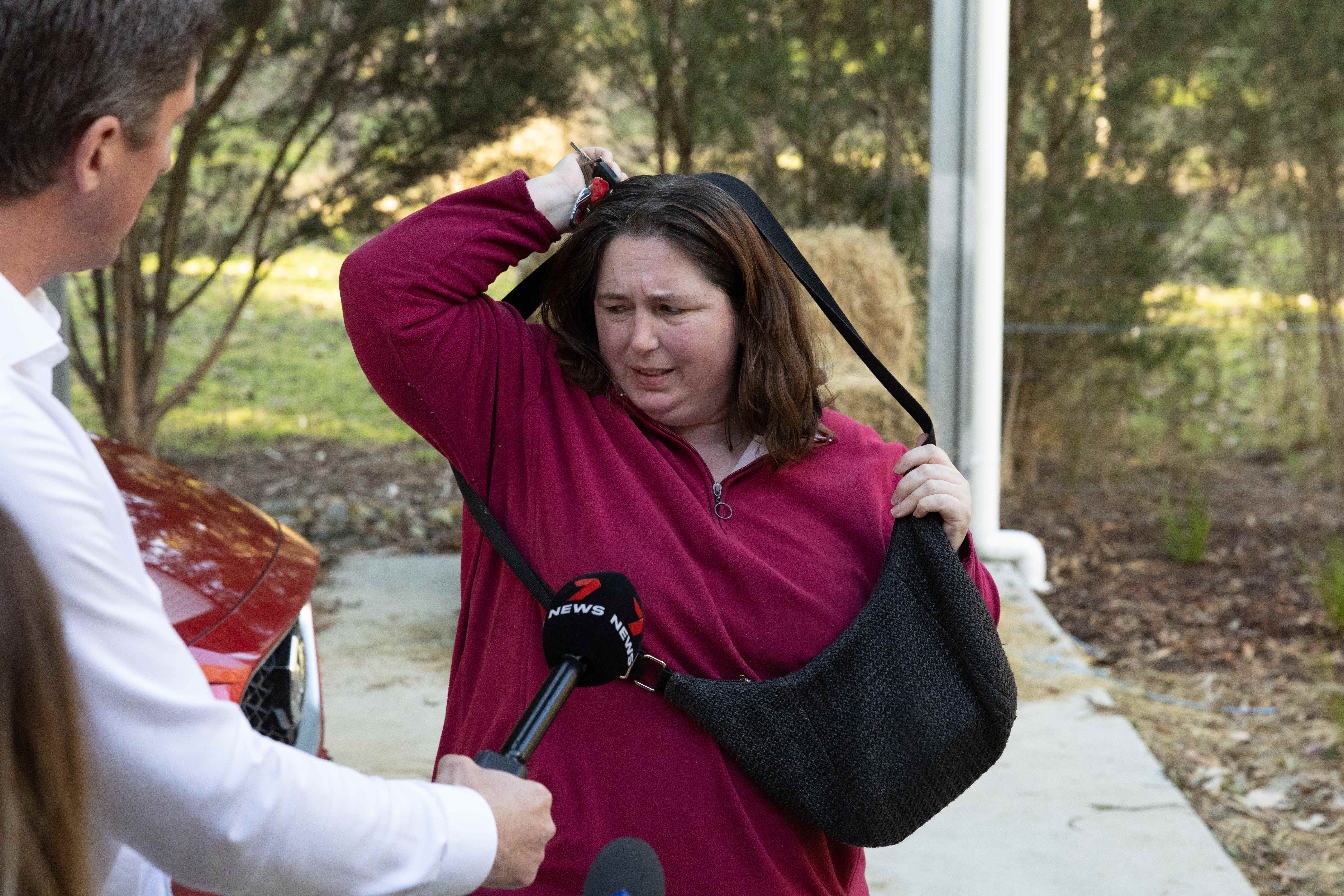 Erin Patterson pictured outside her home in Leongatha, Australia, in 2023. That summer, four people became seriously ill — and three of them died — after eating a meal she cooked containing death cap mushrooms.