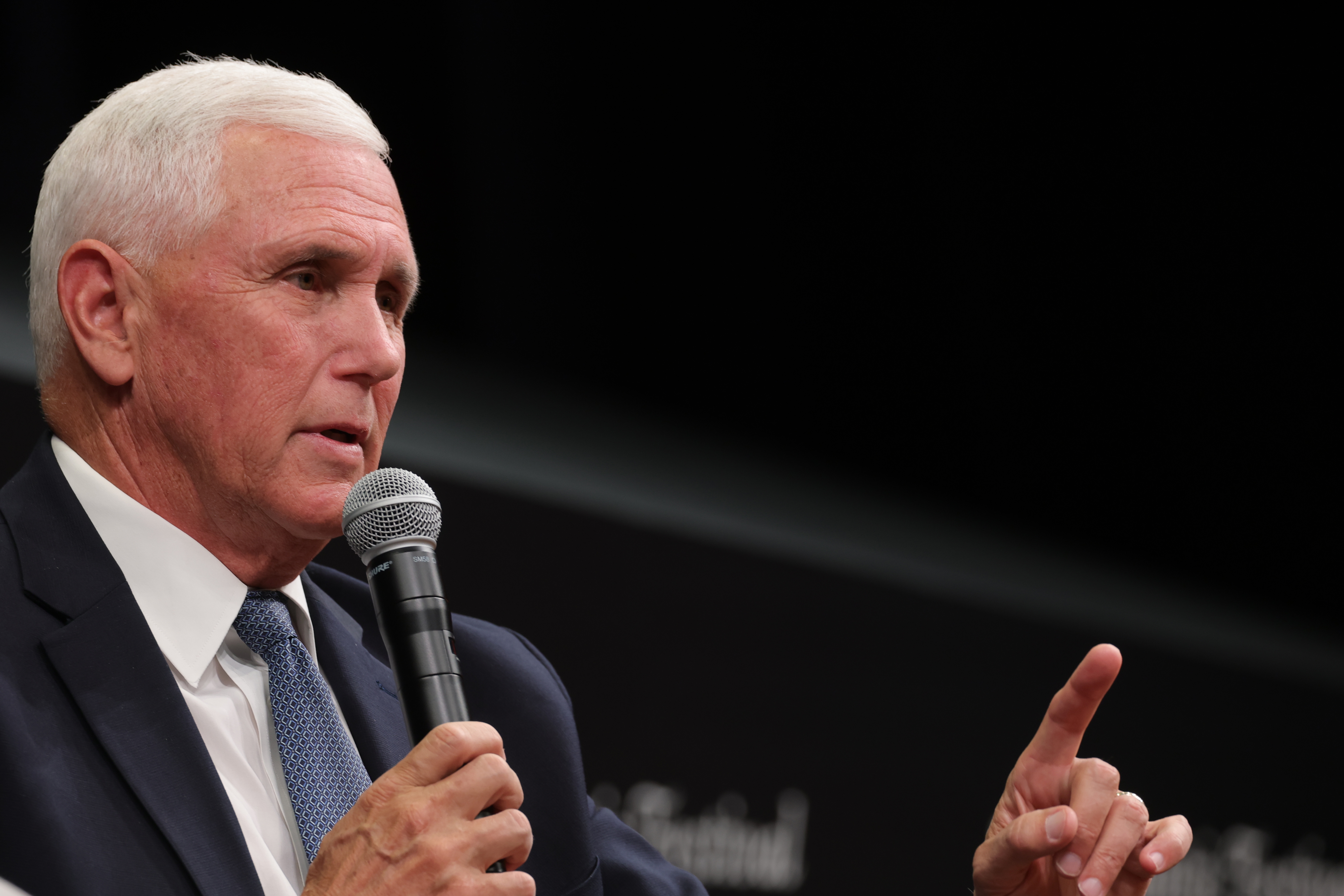 Former Vice President Mike Pence takes part in the 2025 Atlantic Festival at PAC NYC on Sept. 18, 2025 in New York City.