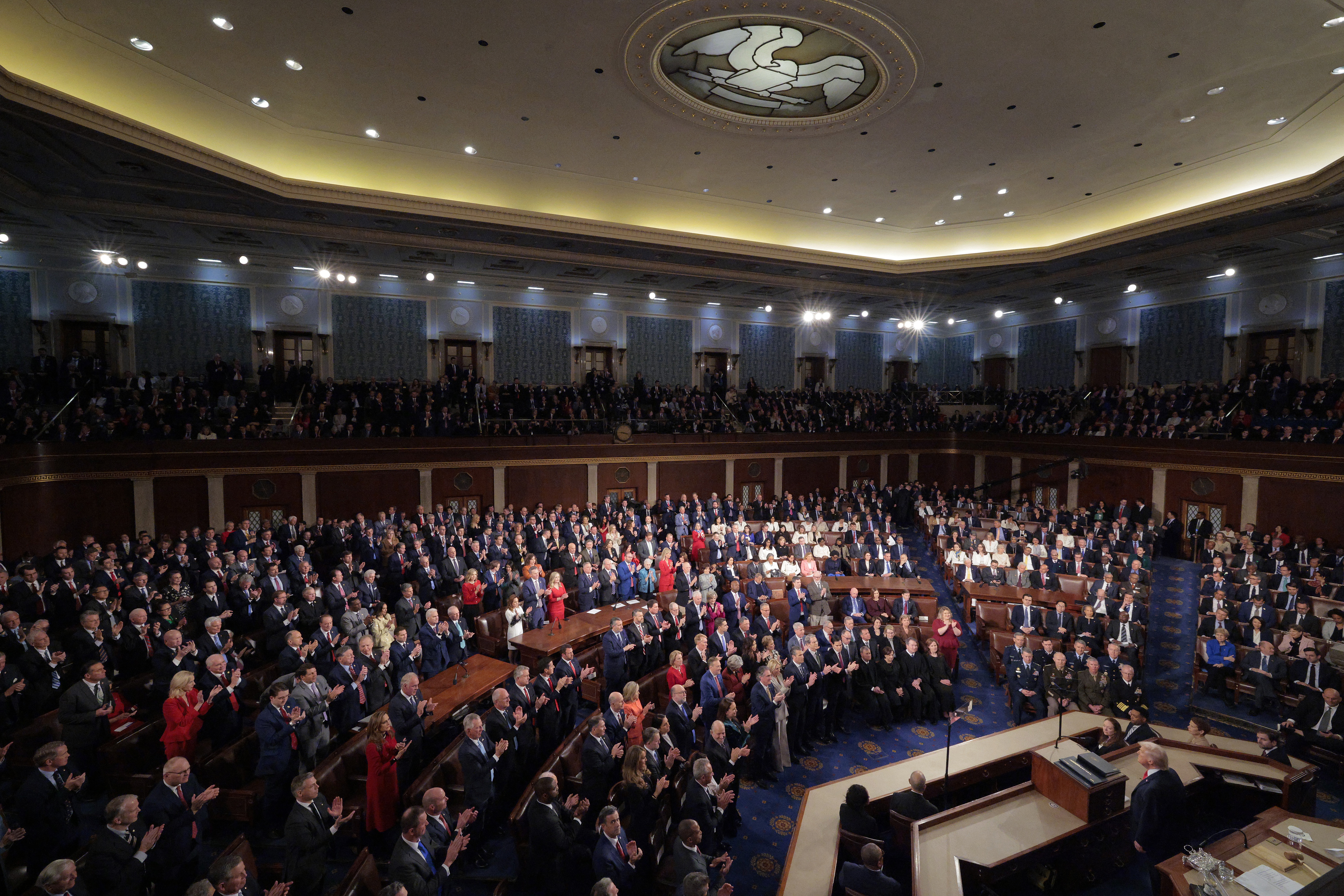 President Trump delivers his State of the Union address during a Joint Session of Congress at the U.S. Capitol on Tuesday.