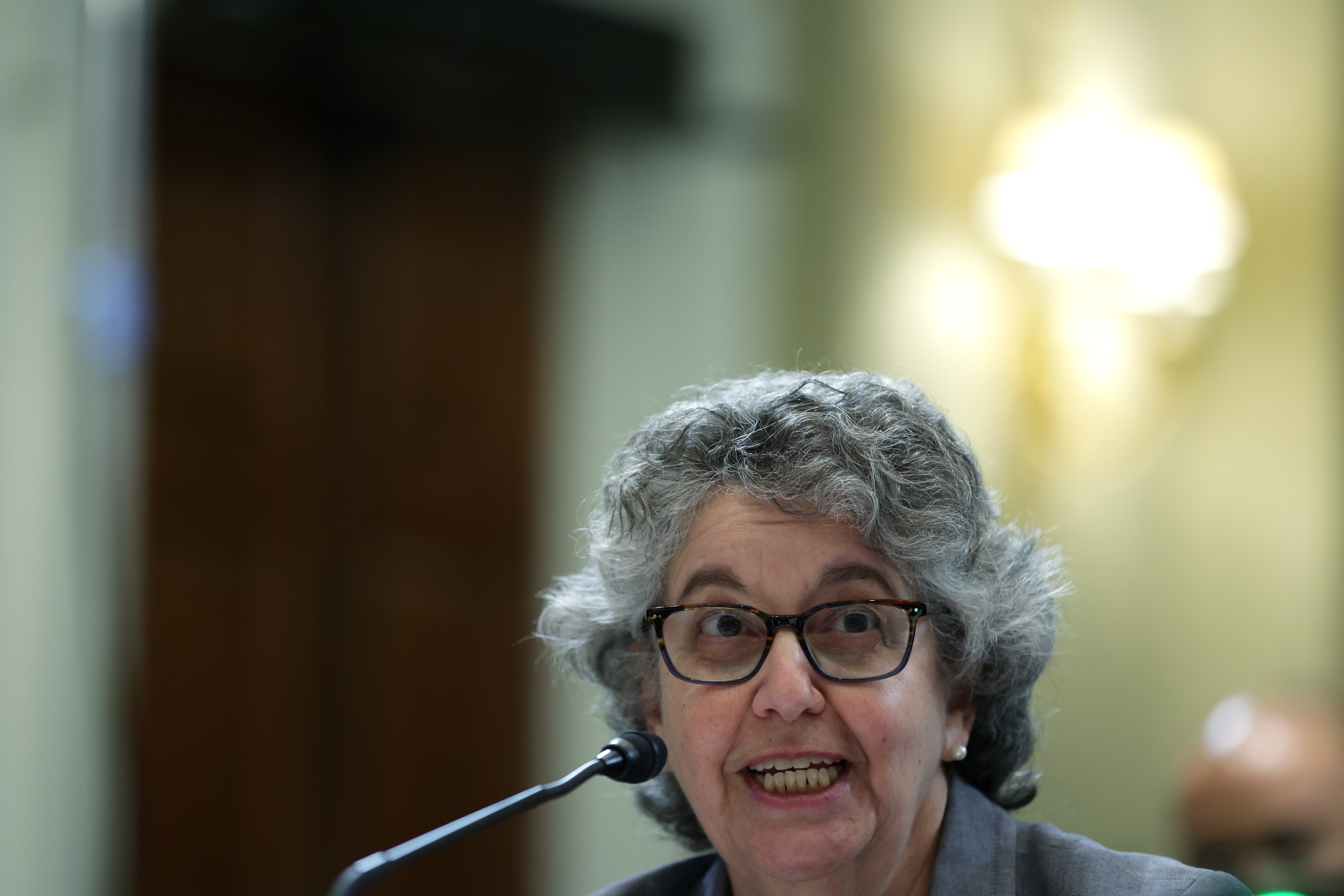 Federal Election Commission member Ellen Weintraub testifies on Capitol Hill on Sept. 20, 2023.