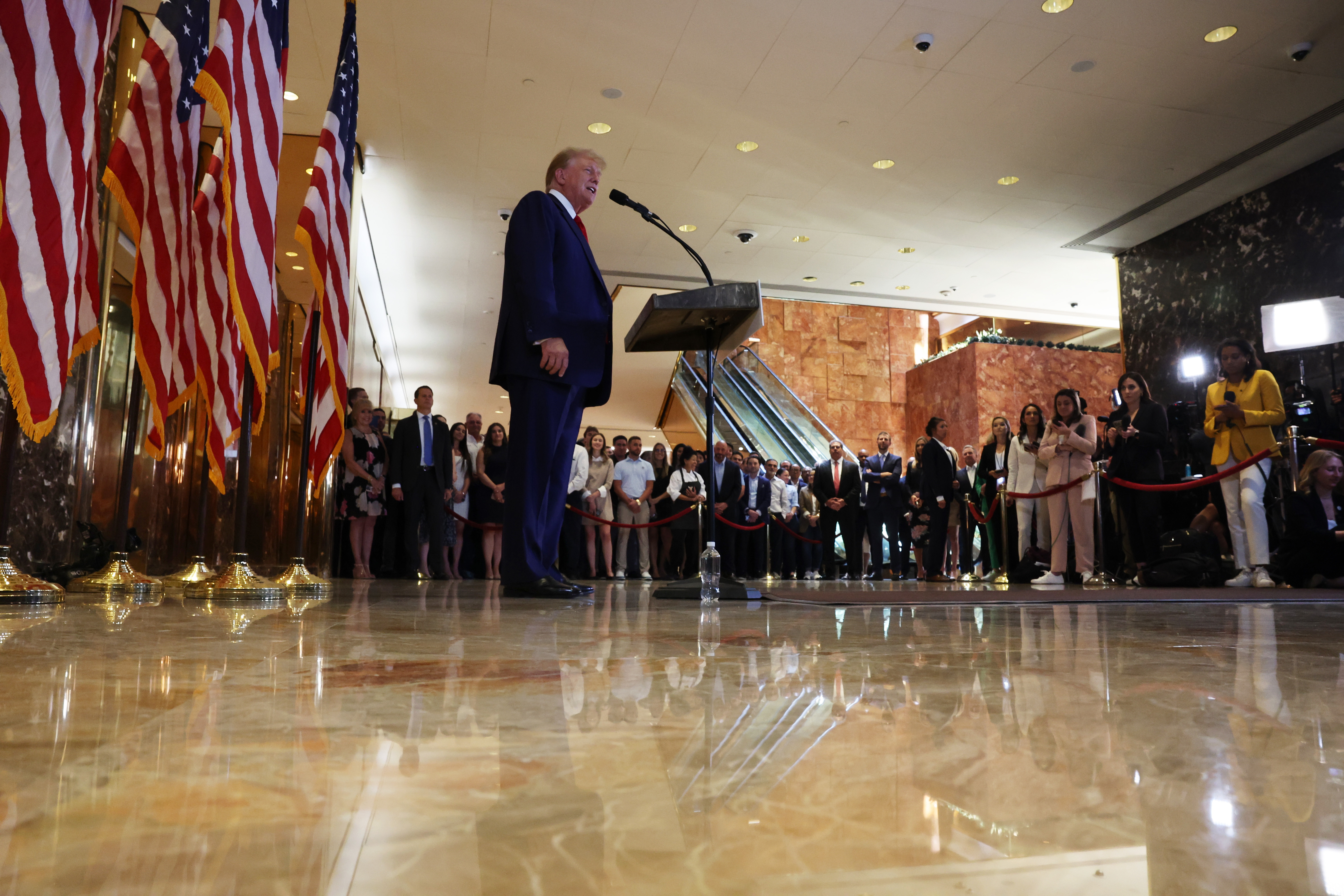 President Trump Holds A Press Conference At Trump Tower Day After Guilty Verdict