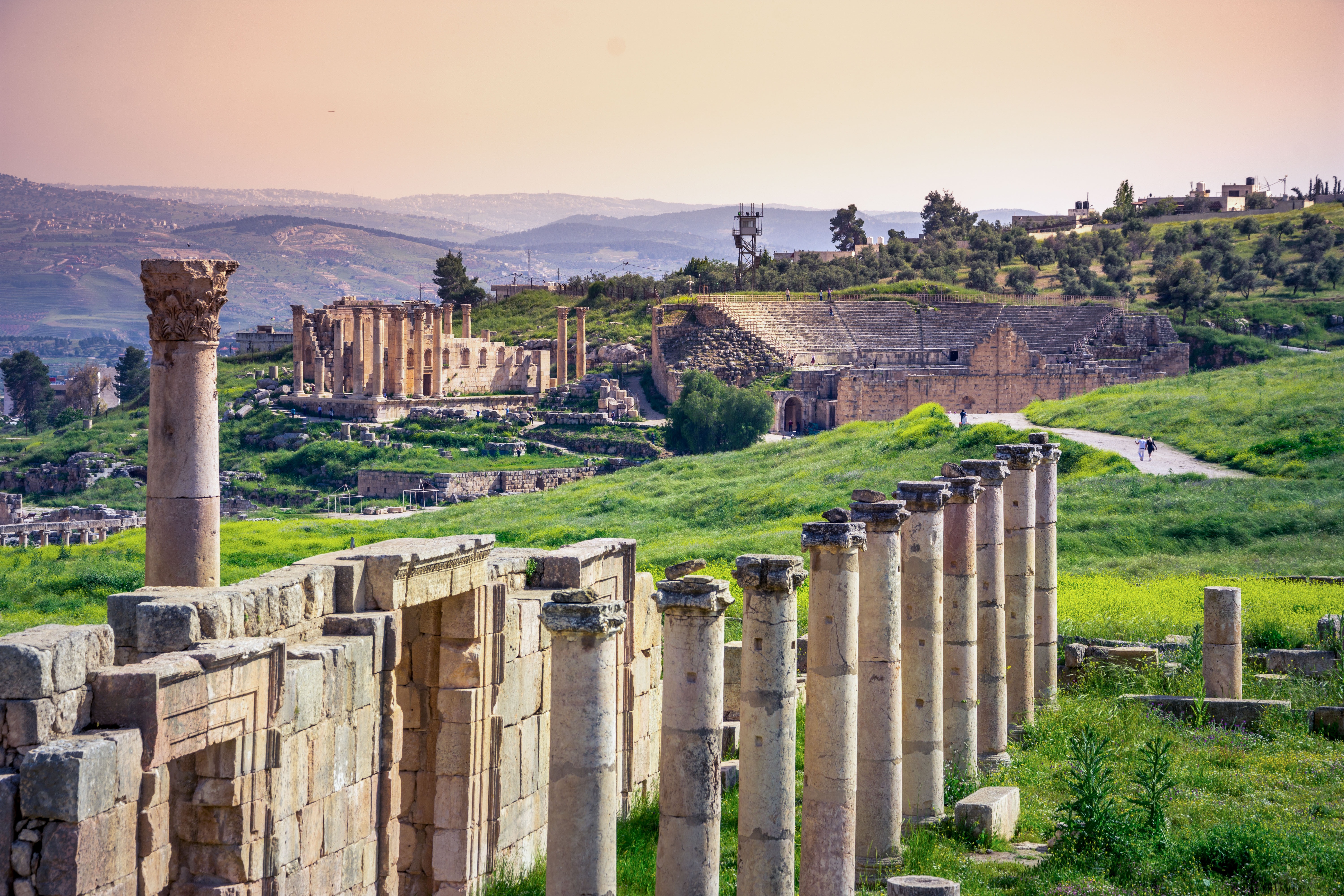 Ancient ruins of Jerash, Jordan — scene of a devastating pandemic in the 7th century.